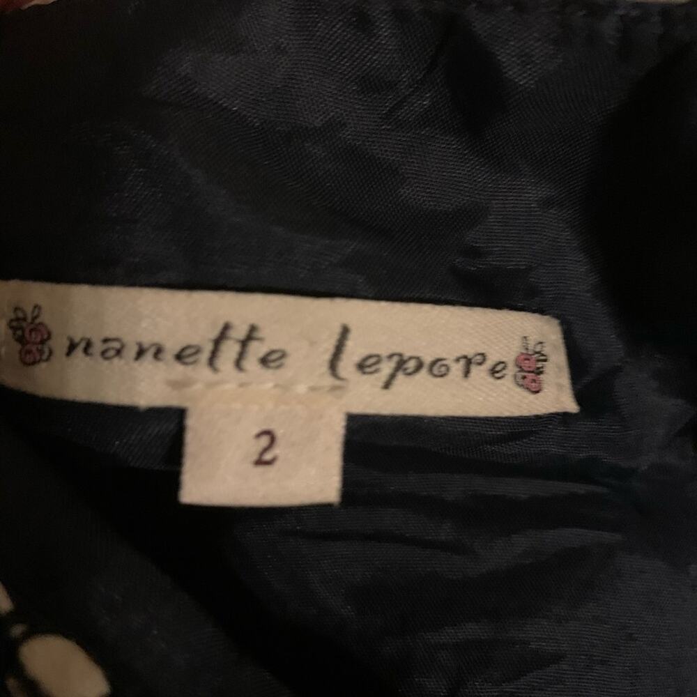 Y2K Nanette Lepore taffeta skirt blue - Picture 5 of 7